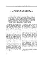 Ảnh hưởng của Tôn Trung Sơn và chủ nghĩa Tam dân đối với Hồ Chí Minh