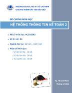 Bài giảng môn Hệ thống thông tin kế toán 2