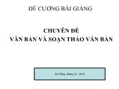 Chuyên đề văn bản và soạn thảo văn bản