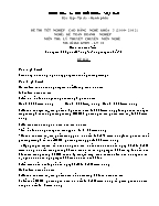 Đề thi tốt nghiệp cao đẳng nghề khóa 3 (2009 – 2012) nghề: Kế toán doanh nghiệp môn thi: Lý thuyết chuyên môn nghề