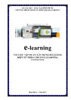 E - Learning tài liệu tập huấn xây dựng bài giảng điện tử theo chuẩn e - learning