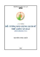 Giáo trình đề cương bài giảng lịch sử thế giới cận đại (phần phương tây)