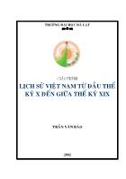 Giáo trình lịch sử Việt Nam từ đầu thế kỷ X đến giữa thế kỷ XIX