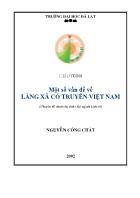 Giáo trình một số vấn đề về làng xã cổ truyền Việt Nam