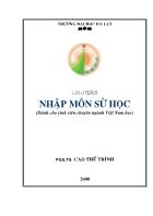 Giáo trình nhập môn Sử học