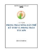 Giáo trình phong trào nông dân thế kỷ XVIII và phong trào Tây Sơn