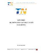 Giới thiệu hệ thống đào tạo trực tuyến E - Learning