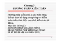 Hệ thống thông tin kế toán - Chương 3: Phương pháp kiểm toán