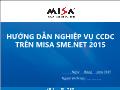 Hướng dẫn nghiệp vụ CCDC trên misa sme. net 2015