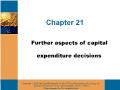 Kế toán, kiểm toán - Chapter 21: Further aspects of capital expenditure decisions