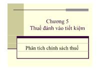 Kế toán, kiểm toán - Chương 5: Thuế đánh vào tiết kiệm