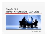 Kế toán, kiểm toán - Chuyên đề 1: Trách nhiệm kiểm toán viên