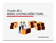 Kế toán, kiểm toán - Chuyên đề 2: Bằng chứng kiểm toán