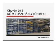 Kế toán, kiểm toán - Chuyên đề 3: Kiểm toán hàng tồn kho