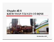 Kế toán, kiểm toán - Chuyên đề 5: Kiểm toán tài sản cố định