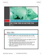 Kế toán tài chính 1 - Kế toán tiền và nợ phải thu (phần 2)