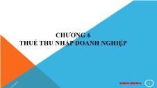 Kế toán tài chính 3 - Chương 6: Thuế thu nhập doanh nghiệp