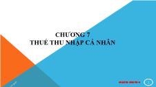 Kế toán tài chính 3 - Chương 7: Thuế thu nhập cá nhân