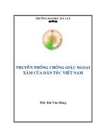 Lịch sử, văn hóa - Truyền thống chống giặc ngoại xâm của dân tộc Việt Nam