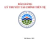 Lý thuyết Tài chính - Tiền tệ - Chương 1: Tổng quan về Tài chính tiền tệ