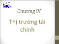 Lý thuyết Tài chính - Tiền tệ - Chương IV: Thị trường tài chính