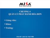 Phần mềm kế toán - Chương 4: Quản lí phát hành hóa đơn