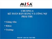 Phần mềm kế toán - Chương 6: Kế toán bán hàng và công nợ phải thu