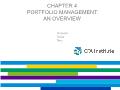 Quĩ đầu tư - Chapter 4: Portfolio management: An overview