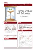 Tài chính doanh nghiệp - Bài 5: Giá trị theo thời gian của tiền