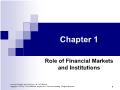Tài chính doanh nghiệp - Chapter 1: Role of financial markets and institutions