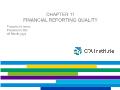 Tài chính doanh nghiệp - Chapter 11: Financial reporting quality