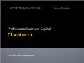 Tài chính doanh nghiệp - Chapter 11: Professional venture capital