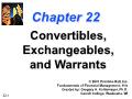 Tài chính doanh nghiệp - Chapter 22: Convertibles, exchangeables, and warrants