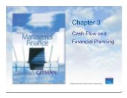 Tài chính doanh nghiệp - Chapter 3: Cash flow and financial planning