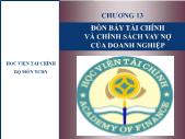 Tài chính doanh nghiệp - Chương 13: Đòn bẩy tài chính và chính sách vay nợ của doanh nghiệp