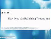 Tài chính doanh nghiệp - Chương 17: Hoạt động của ngân hàng thương mại