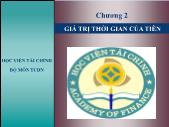 Tài chính doanh nghiệp - Chương 2: Giá trị thời gian của tiền