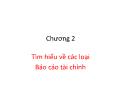 Tài chính doanh nghiệp - Chương 2: Tìm hiểu về các loại Báo cáo tài chính