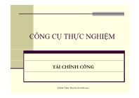 Tài chính doanh nghiệp - Công cụ thực nghiệm