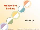 Tài chính doanh nghiệp - Money and banking (lecture 16)