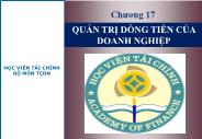 Tài chính doanh nghiệp - Quản trị dòng tiền của doanh nghiệp