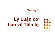 Tài chính ngân hàng - Chương 2: Lý luận cơ bản về tiền tệ