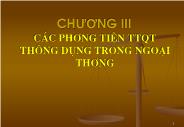 Tài chính ngân hàng - Chương 3: Các phương tiện TTQT thông dụng trong Ngoại thương