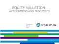 Tài chính ngân hàng - Equity valuation: Applications and processes