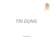 Tài chính ngân hàng - Tín dụng