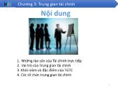 Tín dụng ngân hàng - Chương 3: Trung gian tài chính