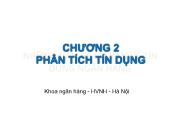 Tín dụng ngân hàng - Chương: Phân tích tín dụng