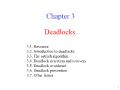 Bài giảng Nguyên lý hệ điều hành - Chapter 3: DeadLocks