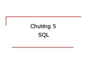 Giáo trình cơ sở dữ liệu - Chương 5: SQL - ĐH Khoa học tự nhiên HCM