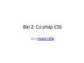 Lập trình CSS - Bài 2: Cú pháp CSS - Phan Tiến